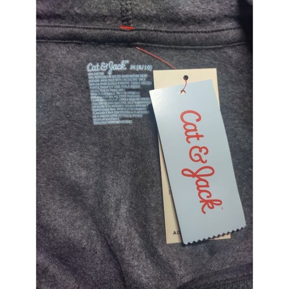 Cat & Jack Youth M (8/10) Gray Full-Zip Hooded Sweatshirt Cotton, Polyester. NWT - Picture 3 of 6